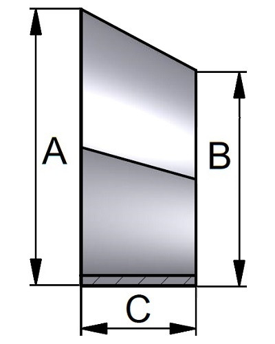 Redukcja mimośrodowa Ecc. 23,0 x 13,0mm 316G 0.8