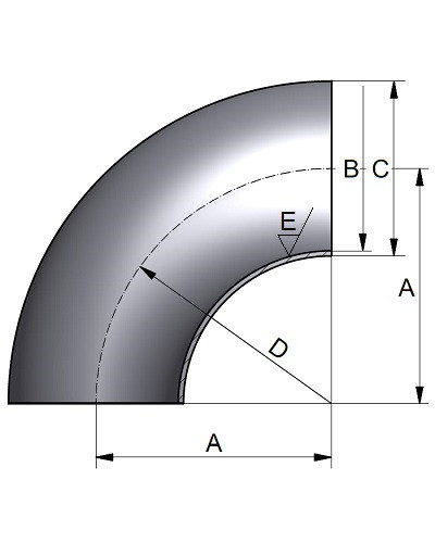 Kolano 90° 13.0x1.5 316G 0.8 MQ-Line | dozbiornika.pl