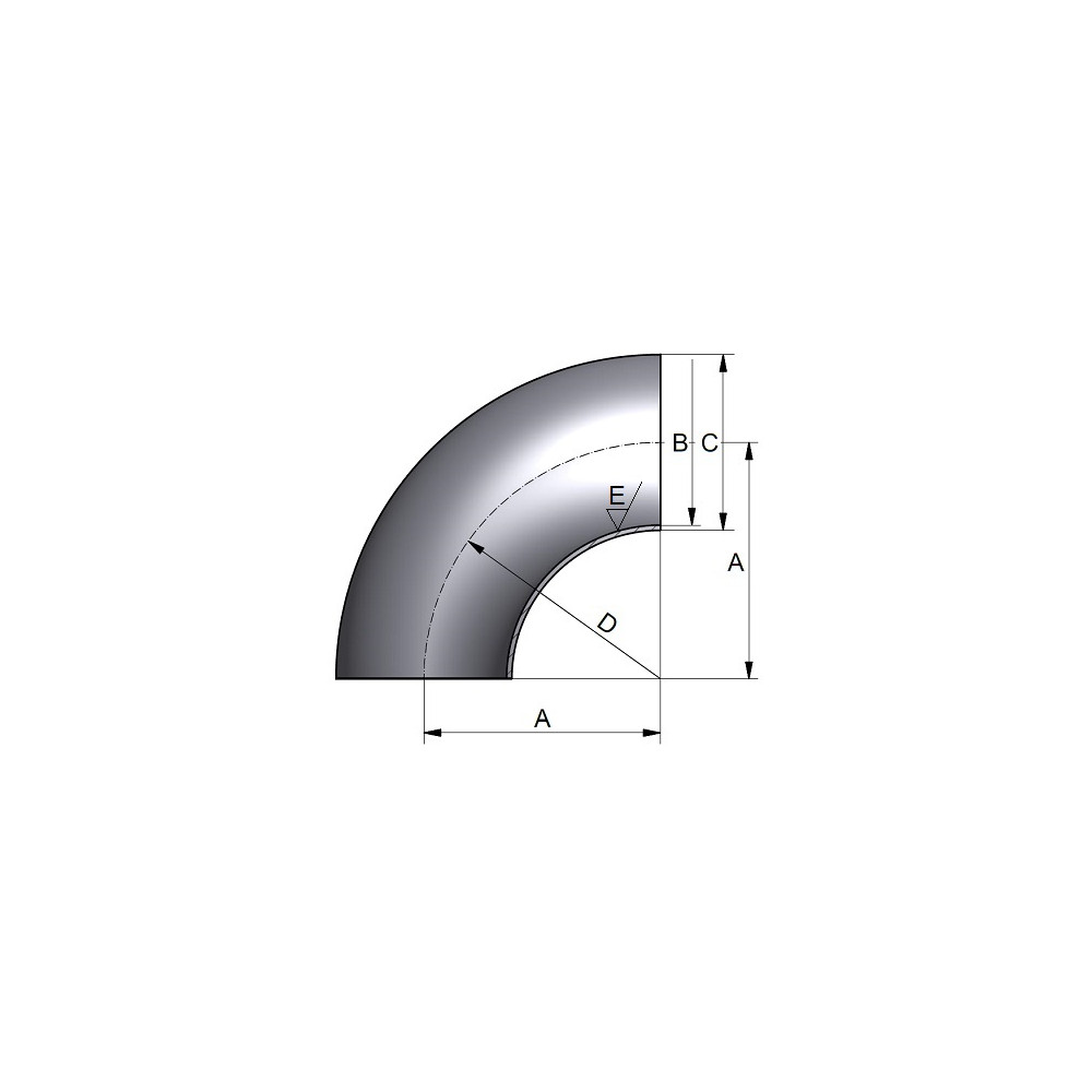 Kolano 90° 13.0x1.5 316G 0.8 MQ-Line | dozbiornika.pl