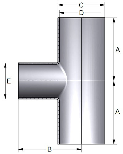 Redukcyjne Trójnik Długi 22,0 x 12,0mm 304P