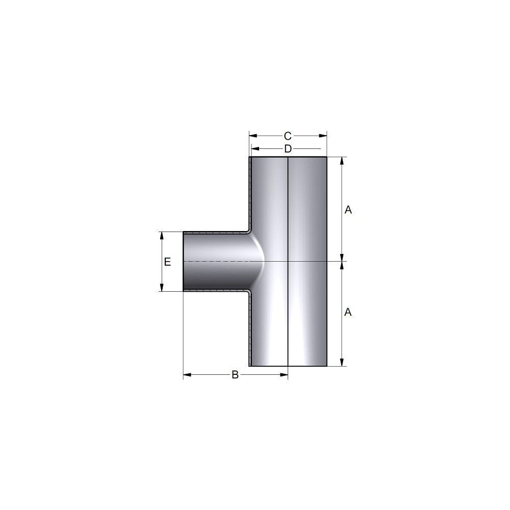 Redukcyjne Trójniki Długie 129,0x 85,0mm 304P