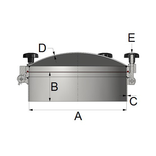 Właz ciśnieniowy Press. manlid SL DN600 1/+4 bar