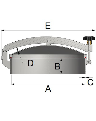 Pokrywa bezciśnieniowa DN600 Oring