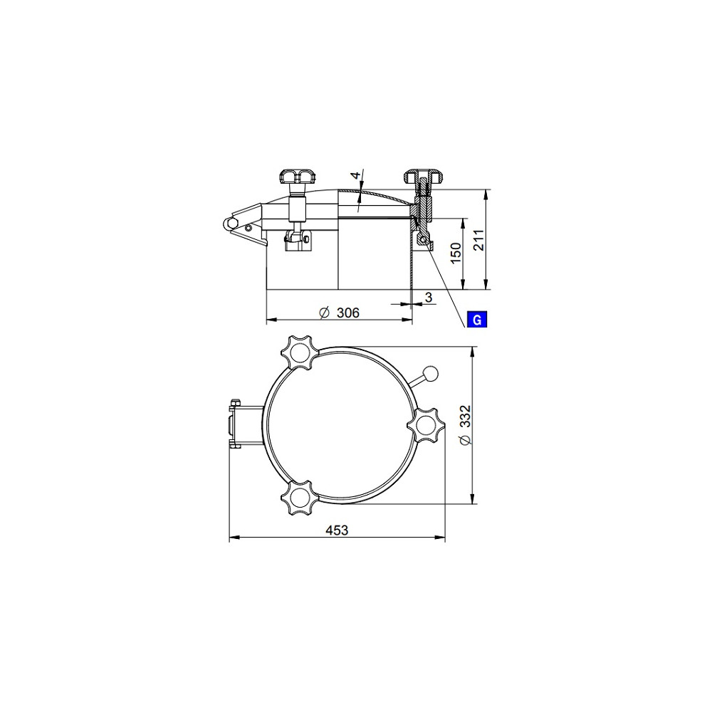 300L (Szyja 150x3) 304