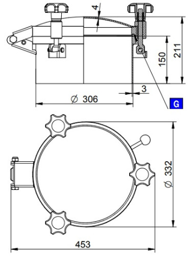 300L/B (Szyjka 150x3) 316