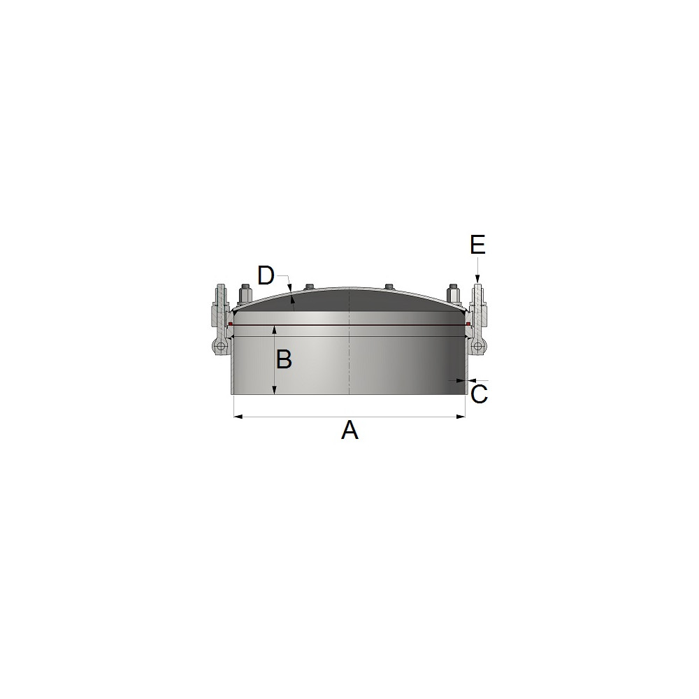 Pokrywa ciśnieniowa DN450 1/+16bar