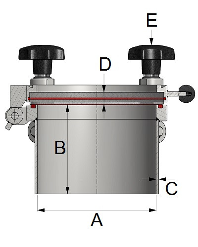 Szklana Pokrywa DN150 1/+4 bar