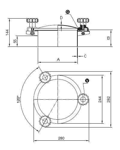 3V/201/B (Szyjka 150x2) 316