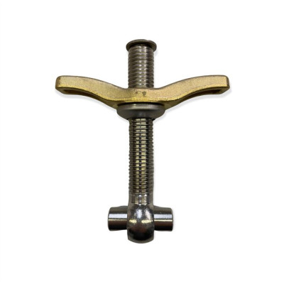 3/4" WHITWORTH SWINGBOLT ASSEMBLY - 16MM EYE - LENGTH 120.7MM - BRASS WINGNUT