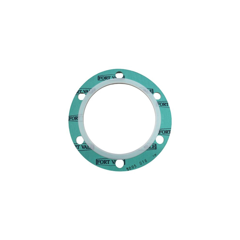 Uszczelka kołnierzowa kopertowa CAF/PTFE do zaworu stopowego Parkfield - 6 otworów.

