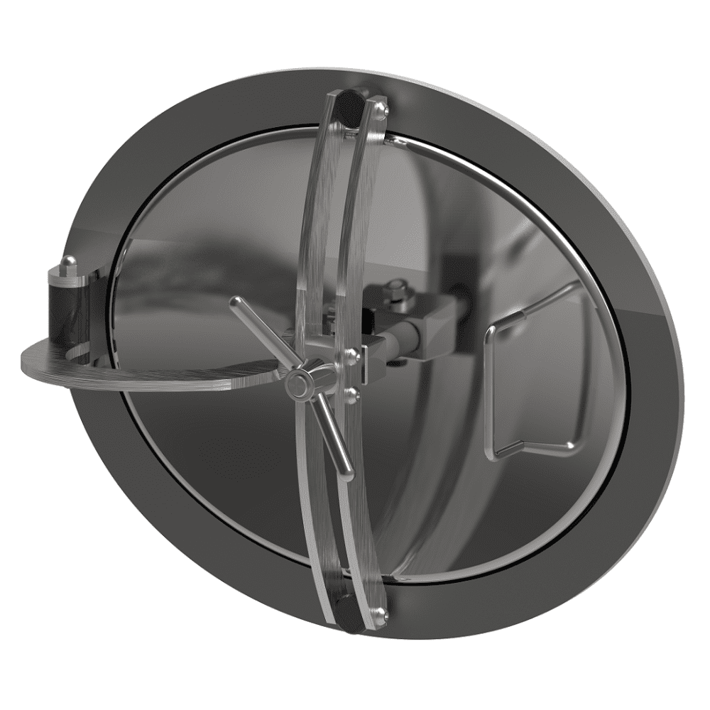 Owalny właz otwierany do wewnątrz 318 345 x 445mm AISI316L