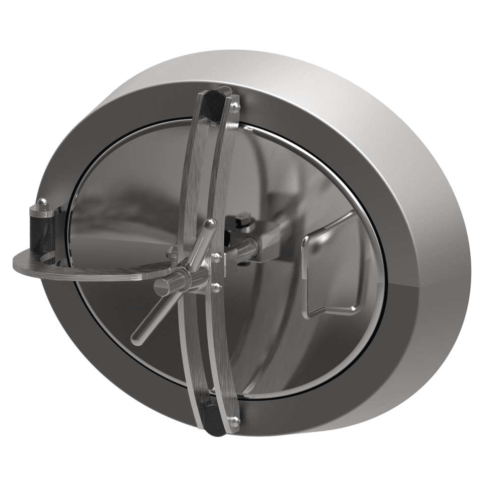 Owalny właz otwierany do wewnątrz 321 460 x 560mm AISI316L