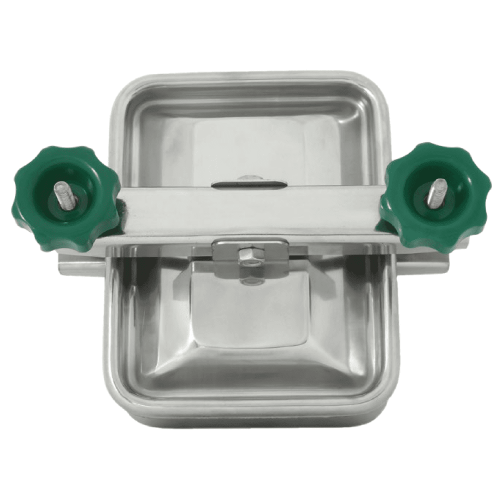 Prostokątna pokrywa włazu otwierana na zewnątrz 651 223 x 174mm AISI304L