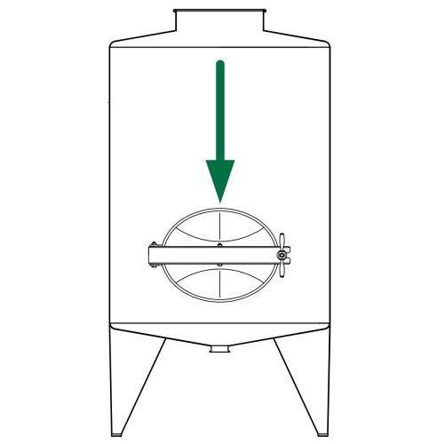 Owalny właz otwierany na zewnątrz 311 305 x 430mm AISI316L