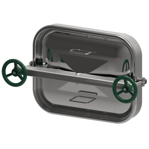 Prostokątny właz otwierany na zewnątrz 363BV 400 x 530mm AISI316L