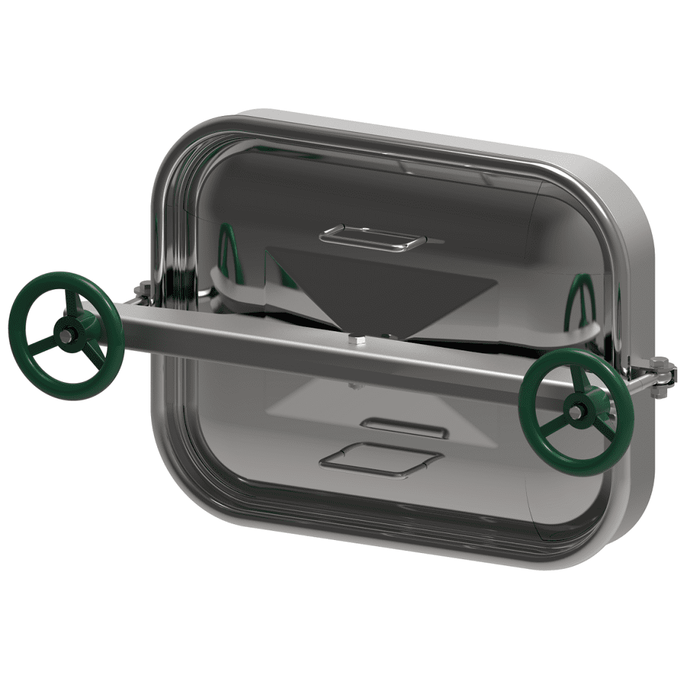 Prostokątny właz otwierany na zewnątrz 363BV 400 x 530mm AISI316L