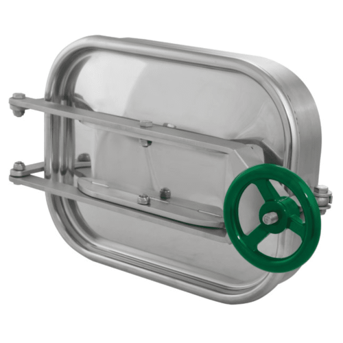 Prostokątny właz otwierany na zewnątrz 376 312 x 422mm AISI316L