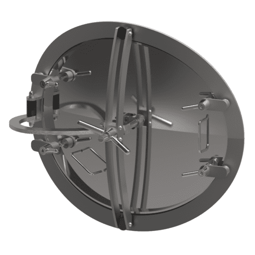 Owalny właz otwierany do wewnątrz 324IG 550 x 650mm AISI316L