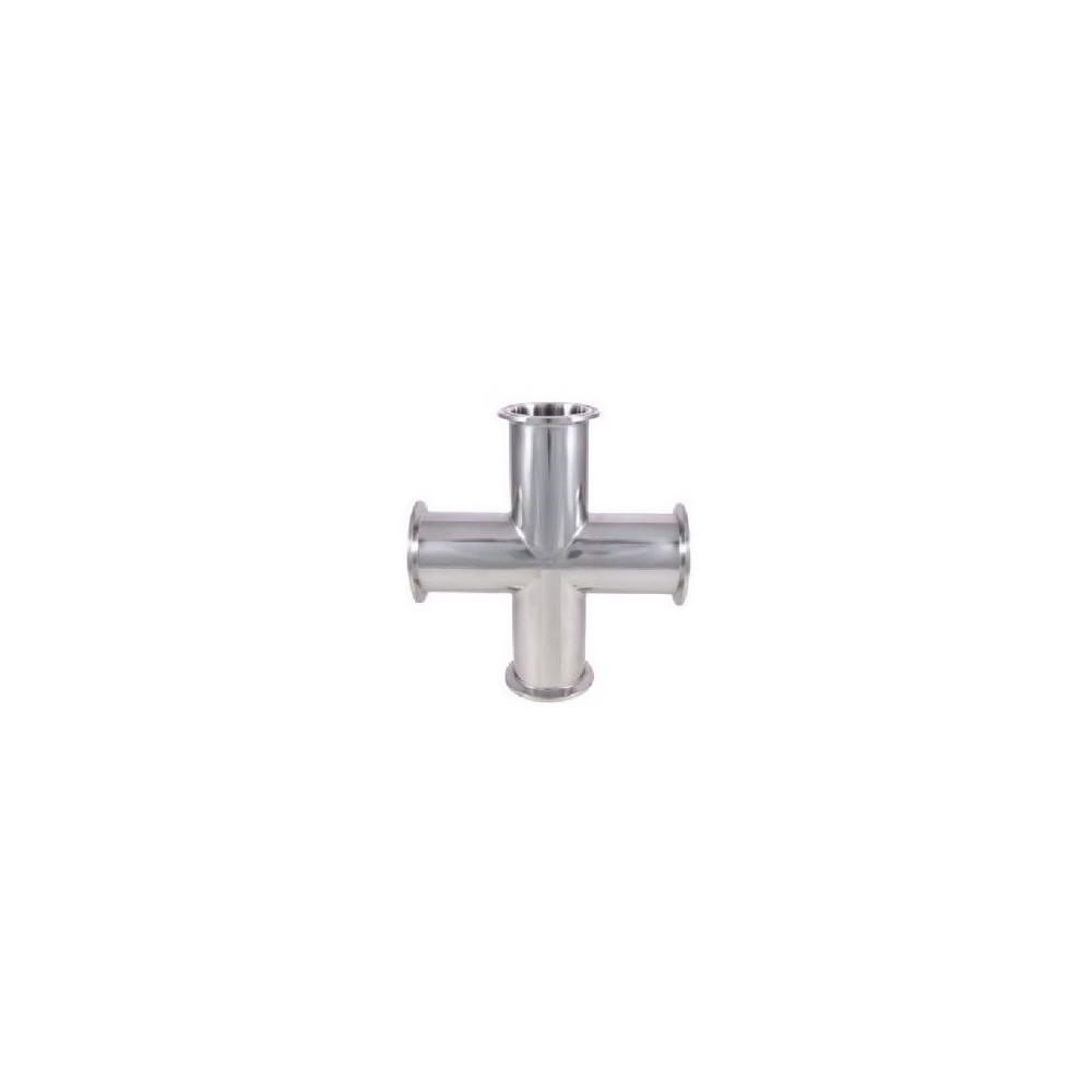Krzyżak ASME BPE Tri-Clamp×4 (C/C/C/C) 1½" 316 | dozbiornika.pl