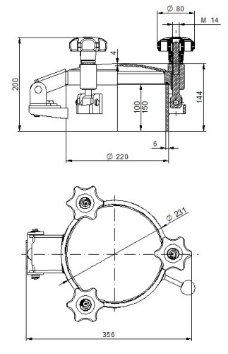 Właz DN200 -1/+2 bar 304 Zorzini | dozbiornika.pl