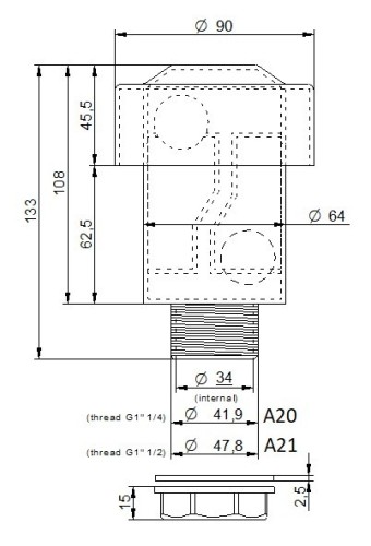 Zawór oddechowy Zorzini A/21 G1½" | dozbiornika.pl