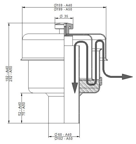 Zawór oddechowy Zorzini A/40 316L | dozbiornika.pl