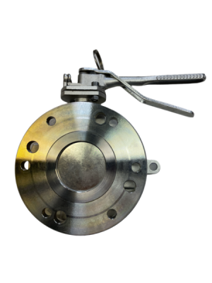 3" FLANGED BUTTERFLY VALVE - DUAL DRILLED INLET 4 & 6 HOLES - 4 OUTLET SLOTS