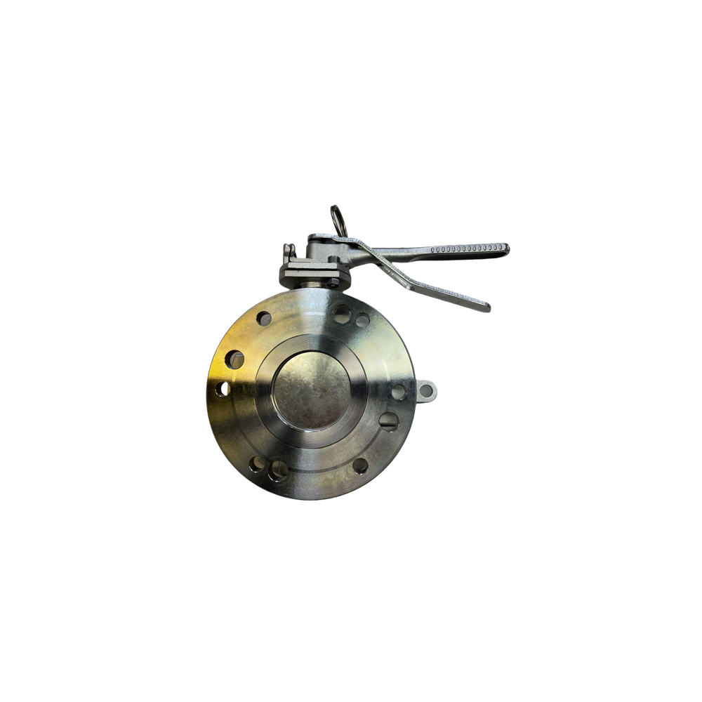 3" FLANGED BUTTERFLY VALVE - DUAL DRILLED INLET 4 & 6 HOLES - 4 OUTLET SLOTS