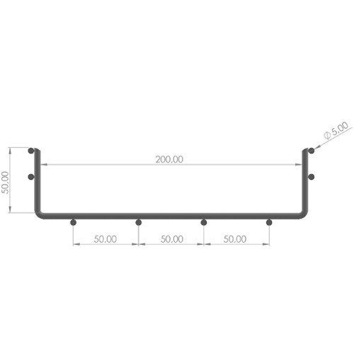 Koryto kablowe H50 x W200 x L2800 304B S