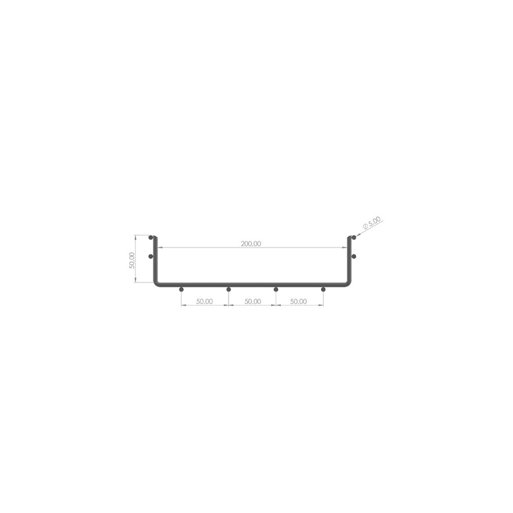Koryto kablowe H50 x W200 x L2800 304B S