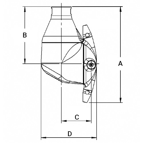 Głowica obrotowa strumieniowa BIO 25 8.0mm
