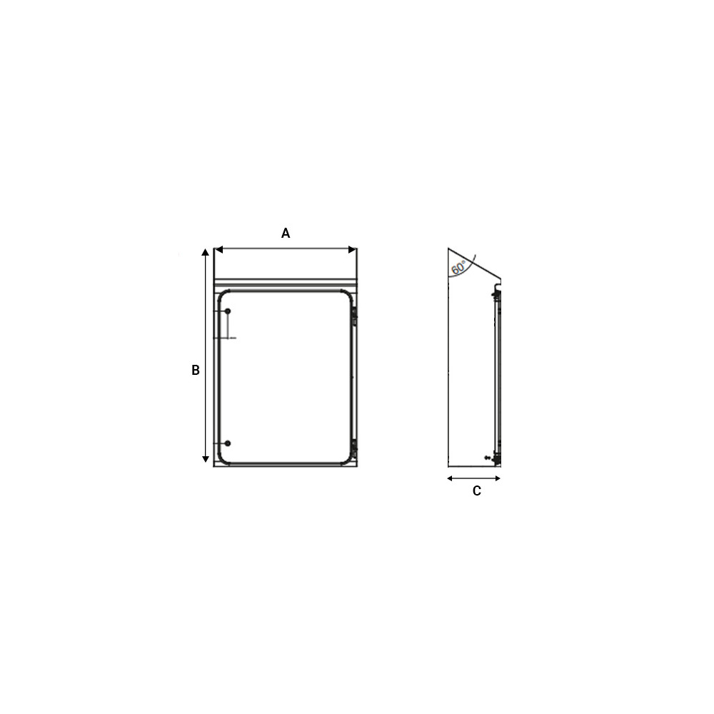 Obudowa HE 450x450x250 304