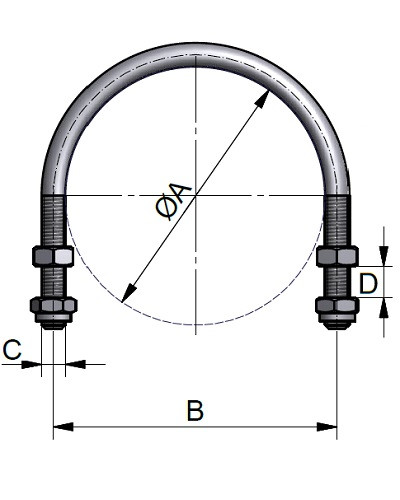 Podpora rury D8 DN20 304 P