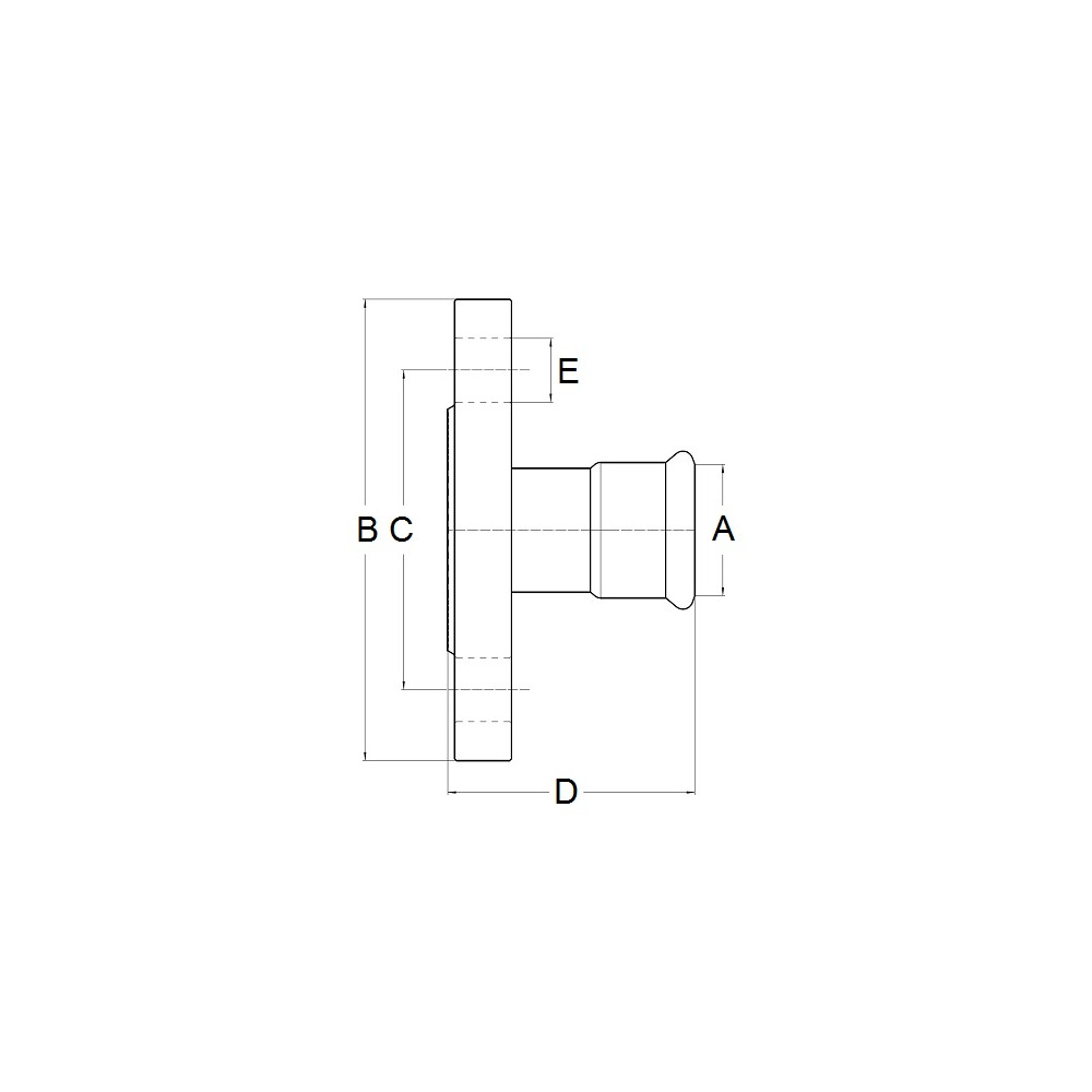 Adapter kołnierzowy 108xDN100(PN16) P/F