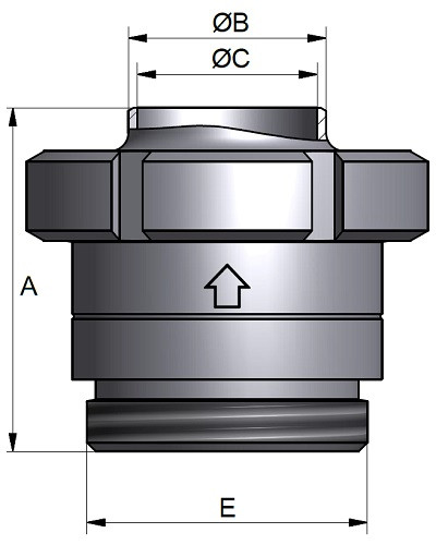 Zawór zwrotny NRV MĘSKI/BW 1.5" 304/EPDM