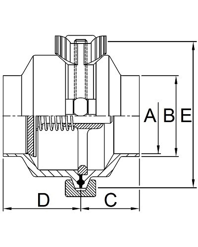 Zawór zwrotny 1/2" W/W 316/EP