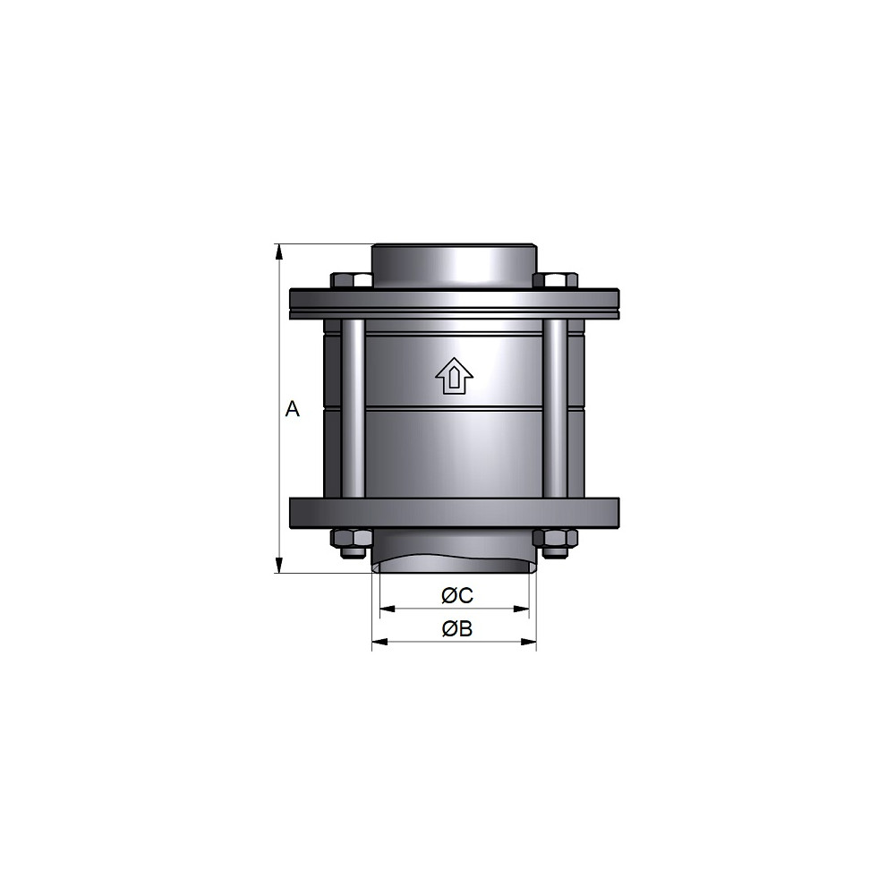 Zawór zwrotny NRV F/F DN40 304/EPDM