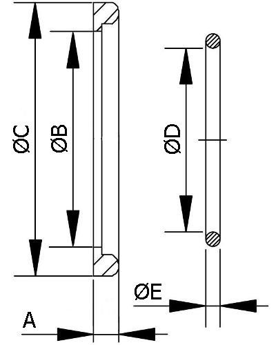 Zapasowe uszczelki NRV DN20 Viton