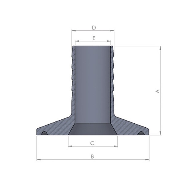 Króciec węża Tri-Clamp